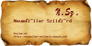 Neumüller Szilárd névjegykártya